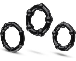 Cockring Set Super Stretch - Zwart