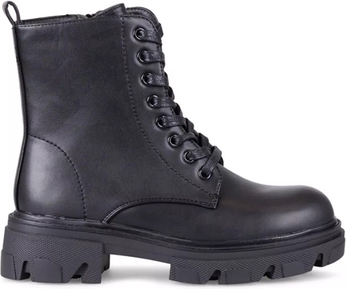 Smile Favorites® Dames Veterboots - Zwart - Imitatieleer - Maat 41