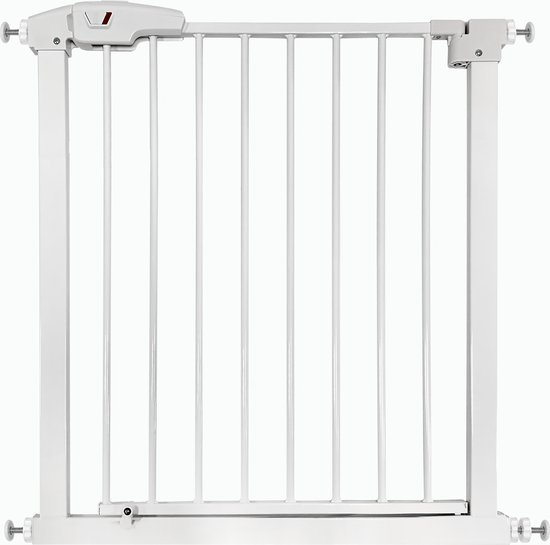WOLTU Traphekje - Verstelbaar 75-87 Cm, Metaal, Wit, Automatisch Sluitend Met Dubbele Vergrendeling