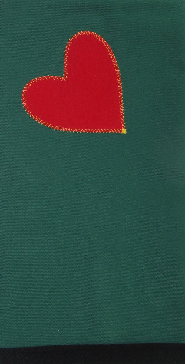 Bridgekleed 150 cm x 150 cm kaartgroen met zwarte bies afgewerkt.