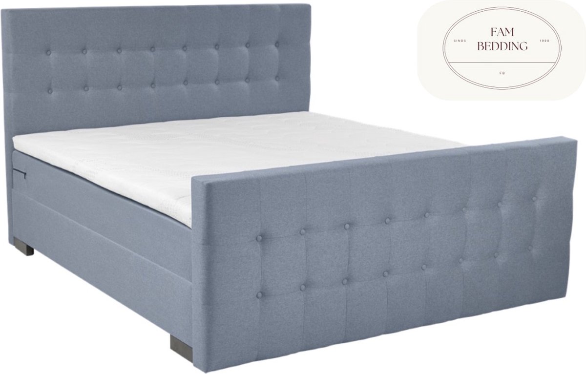 2 Persoons Boxspringset Kelt Blauw 140x200