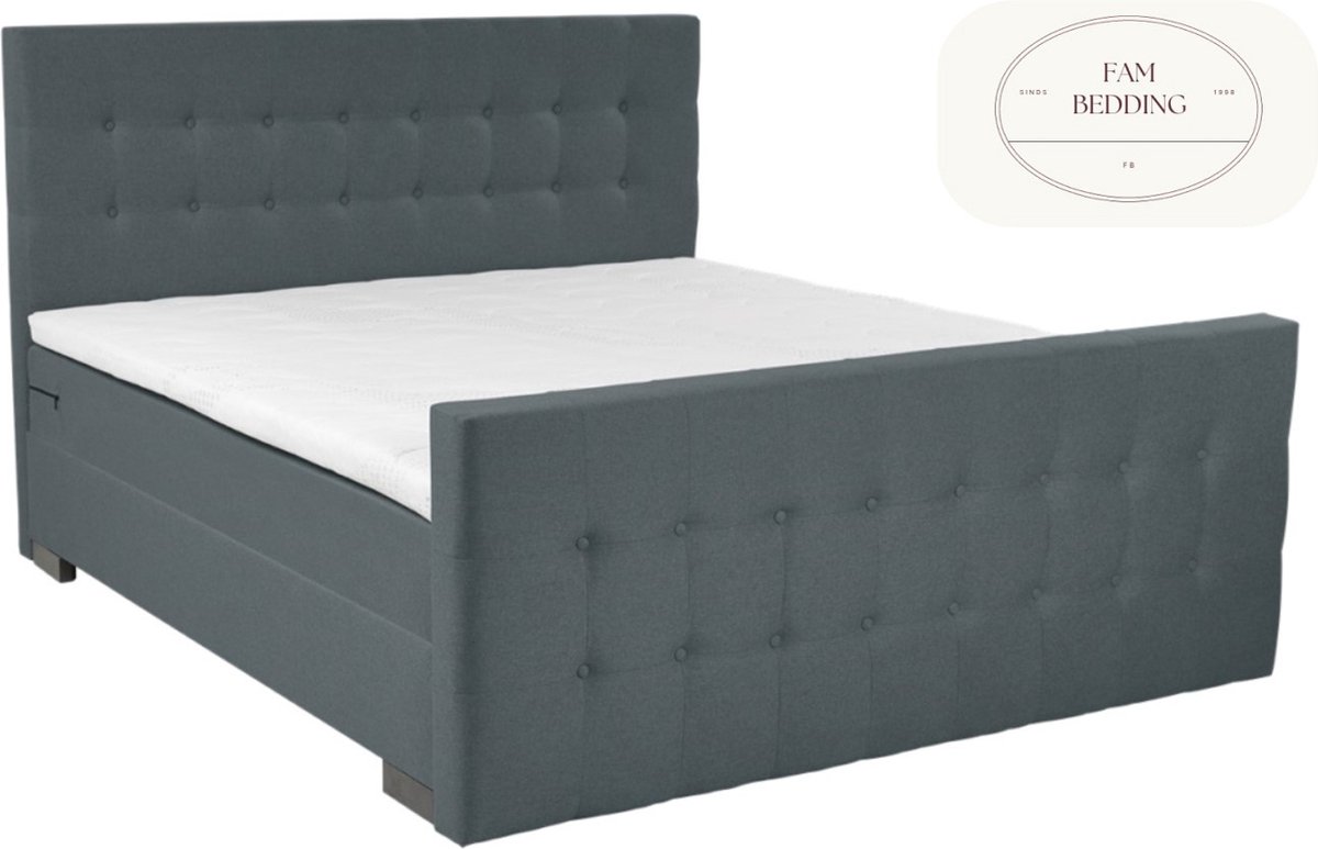 2 Persoons Boxspringset Kelt Antraciet 180x200