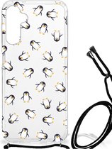 Doorzichtige Silicone Hoesje geschikt voor Samsung Galaxy A14 5G Pinguïn