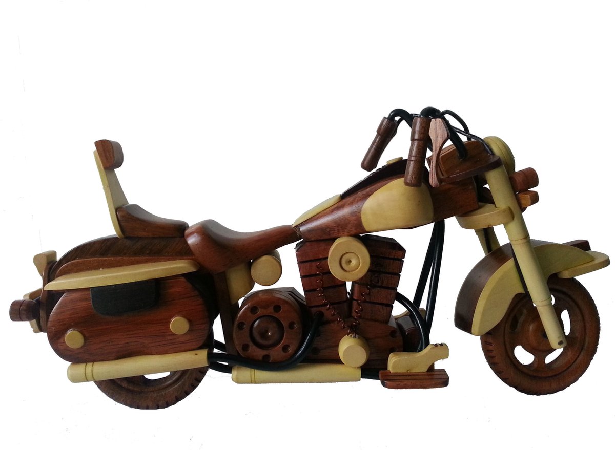 Houten modelmotor Harley Davidson - Vaderdagcadeautip