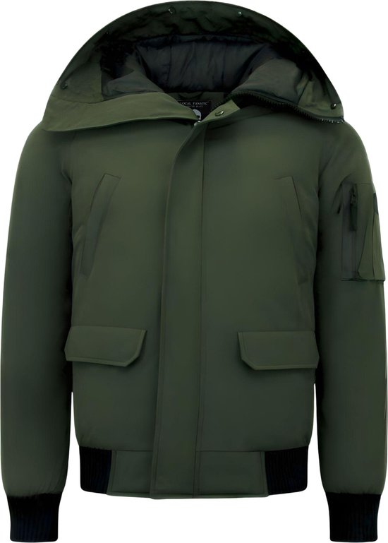 Winterjas Heren - Jassen Heren - Heren Jas Winter - Gewatteerde Jassen - 8821 - Groene Jas
