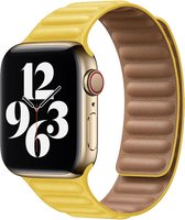 Leren Band voor Apple Watch (42/44/45,49mm) - Size M/L (230mm) - Geel