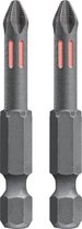 KWB torsie bitset - PH3 Phillips 3 - Lengte 50 mm - Hoge torsieweerstand - 122053 - 2 stuks
