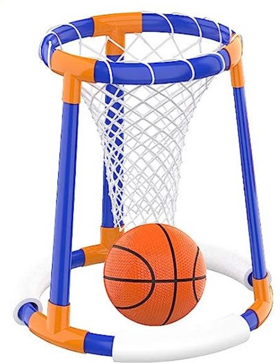 Foto: Water basketball water speelgoed zwembad spel zwembad basketbal spel drijvend zwembad basketbal ring voor kinderen volwassenen opblaasbare ring met 2x ballen net pomp zwembad speelgoed voor 3 4 5 6 7 jaar jongens meisjes