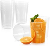 12x herbruikbare drinkbekers voor feesten, kamperen en onderweg - herbruikbare plastic glazen - vaatwasmachinebestendig - plastic bekers - feestaccessoires