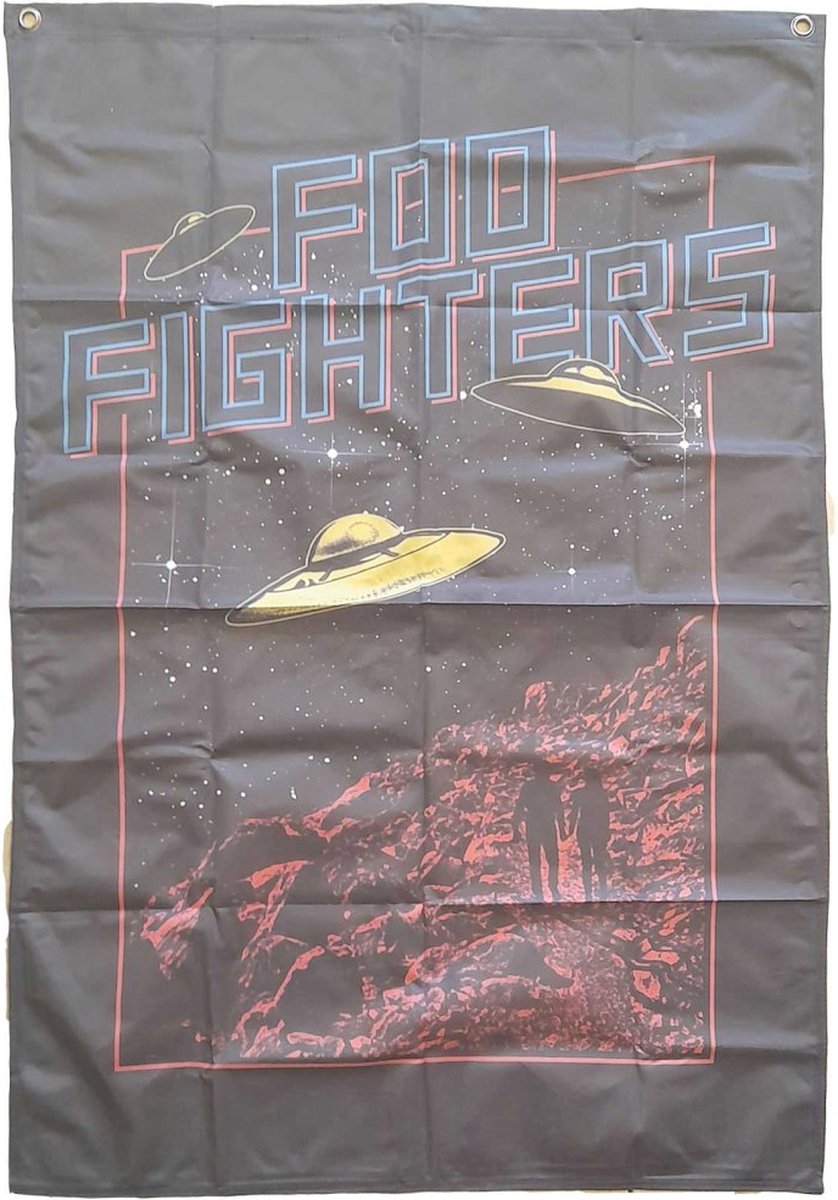 Rock Off Foo Fighters - UFOs Textiel Poster - Zwart