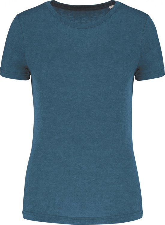 SportT-shirt Dames XS Proact Ronde hals Korte mouw Duck Blue Heather 50% Polyester, 25% Katoen, 25% Viscose