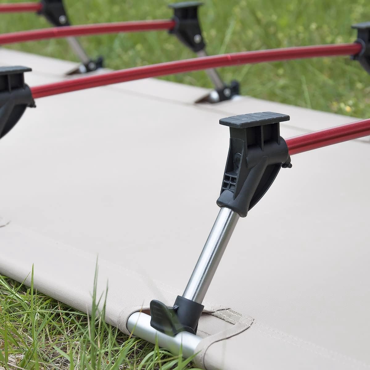Veldbed met matras, opvouwbaar campingbed, veldbed, logeerbed, 200 kg, max. 190 x 71 x 35 cm, voor camping, tuin, binnen en buiten