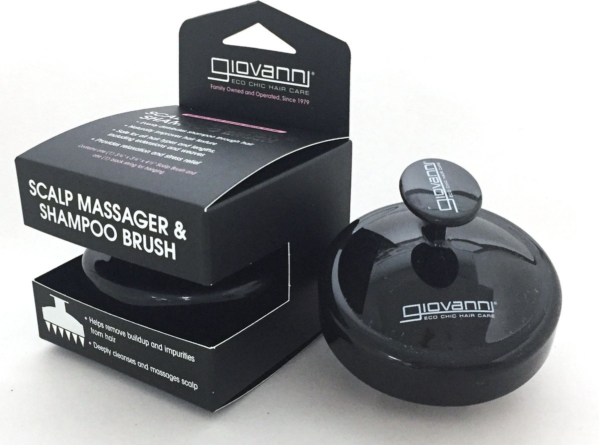 Goedkoopste Giovanni Cosmetics-Scalp Massager and Shampoo Brush zwart