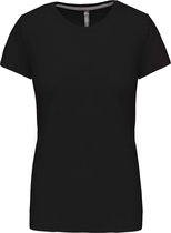T-shirt Dames XXL Kariban Ronde hals Korte mouw Black 100% Katoen