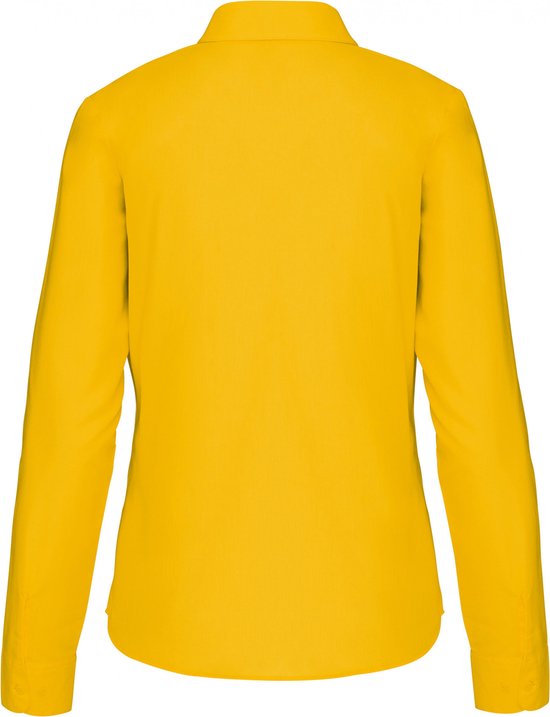 Blouse Dames 4XL Kariban Lange mouw Yellow 65% Polyester, 35% Katoen
