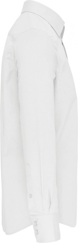 Overhemd Heren L Kariban Lange mouw White 97% Katoen, 3% Elasthan