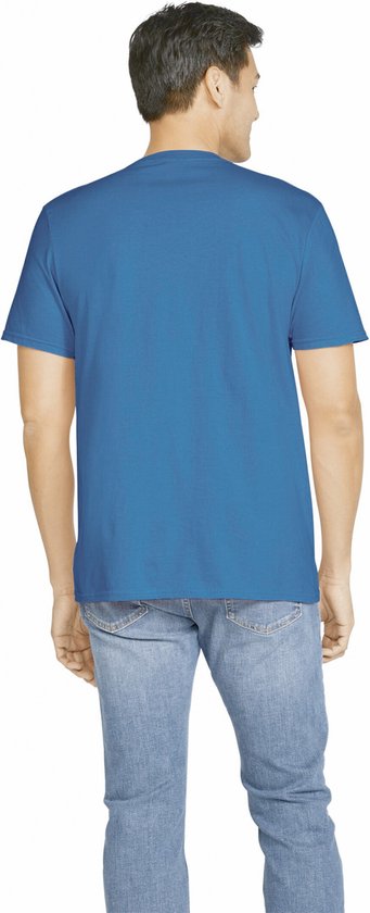 T-shirt Heren XL Gildan Ronde hals Korte mouw Royal 100% Katoen