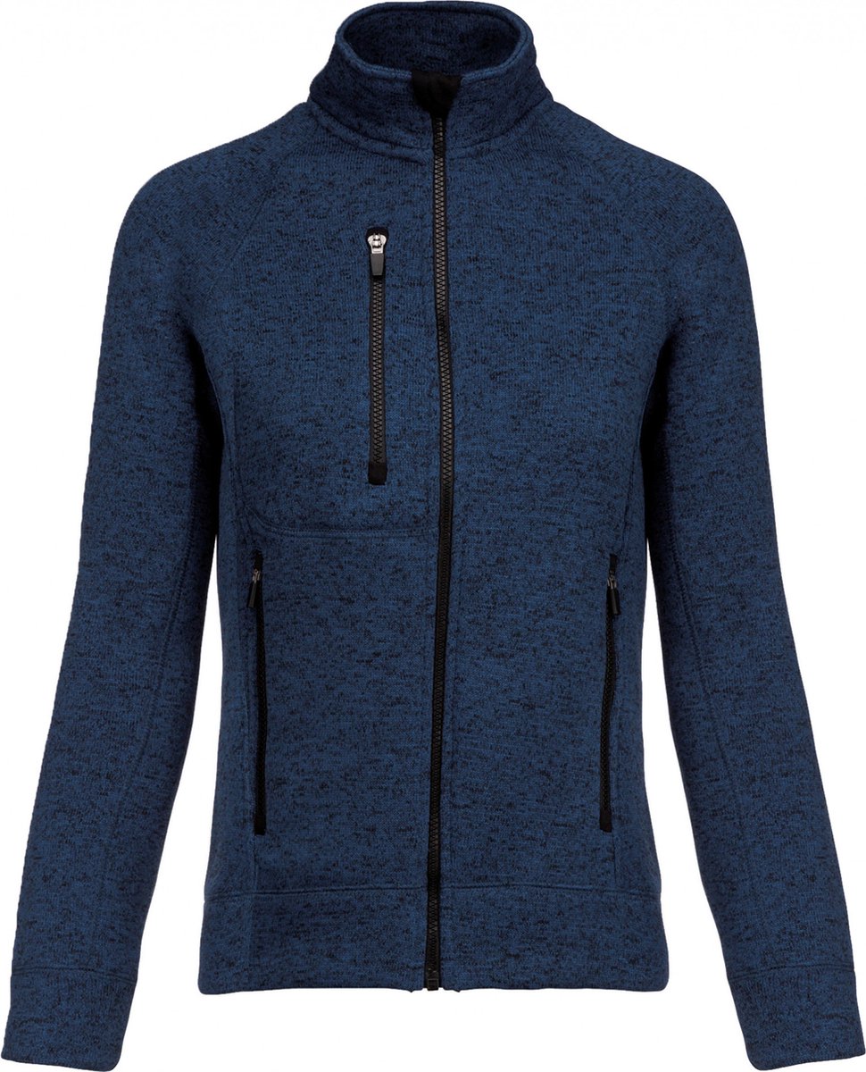 Kariban Heather damesvest met rits K9107 Melange Marineblauw