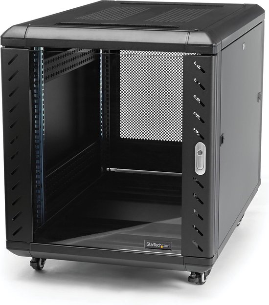 StarTech.com Armoire Rack Serveur 12U à 4 Montants, Armoire Rack 19" pour Équipement IT/Réseau, avec Rails de Montage Ajustables