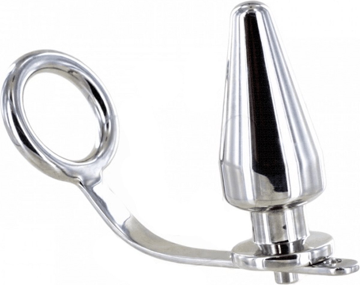 METAL HARD | Metalhard Cock Ring With Plug Anal 50 X 50mm