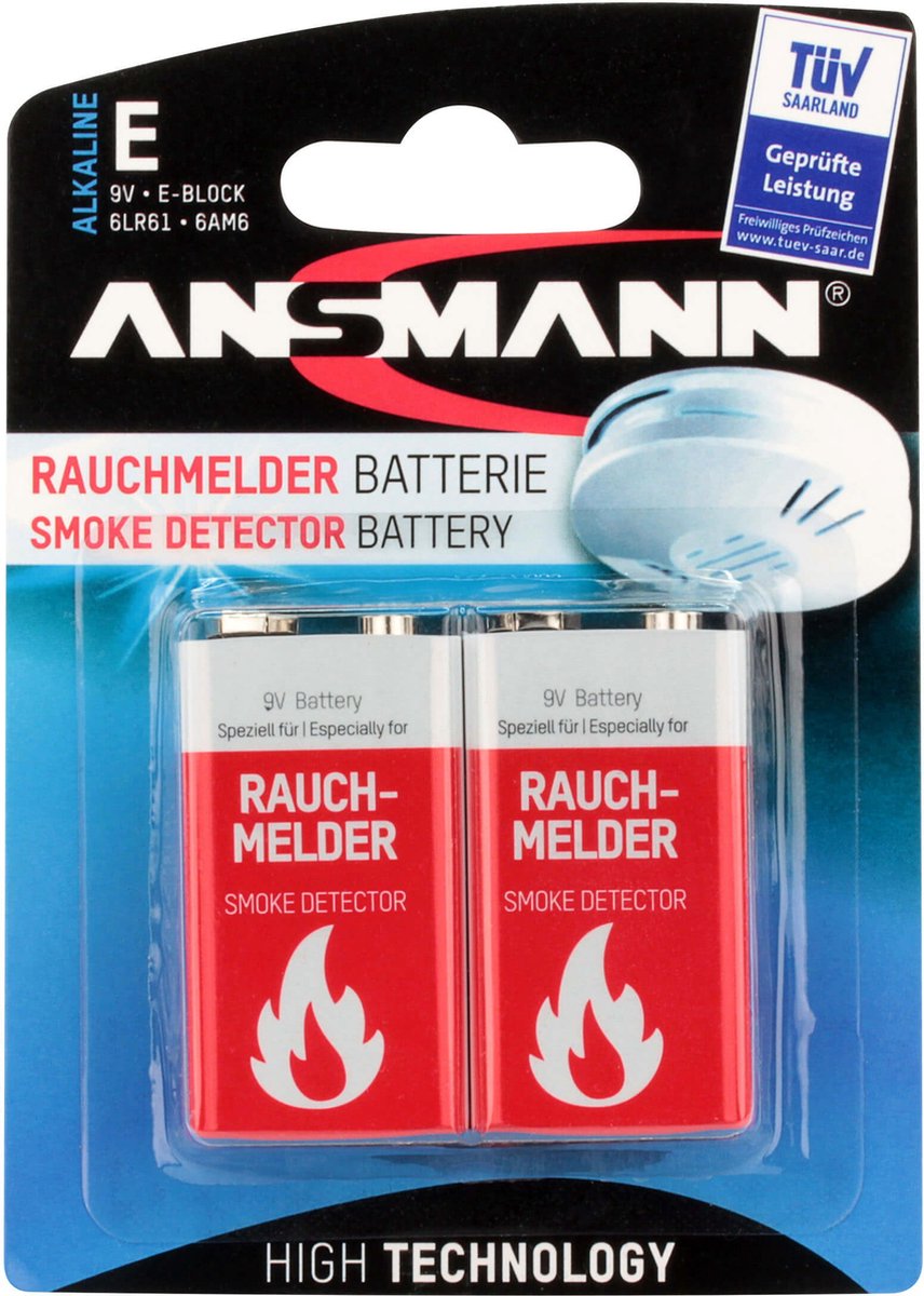 Ansmann 1515-0006 Alkaline 9V batterij/accu