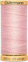 Gutermann rijggaren - licht roze - 200m - col 2538 - garen om te rijgen - 100% katoen