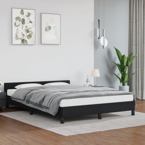 Tête De Lit Métal Noir 140 Cm VidaXL - Design Classique Avec Pieds, Pour Cadre De Lit 140 Cm, Acier Robust - 7