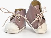 Minikane Grijs-Paarse Kunstleren Sneakers 34 cm