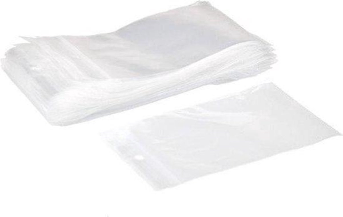 Gripzakjes transparant - 60 x 80 mm - 100 stuks
