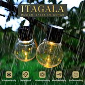 ITAGALA Solar Lichtsnoer Buiten - 20 LED - 5 meter - Warm-wit - Buitenverlichting Zonne Energie - Buitenverlichting - Lichtslinger Buiten - Feestverlichting - Transparant