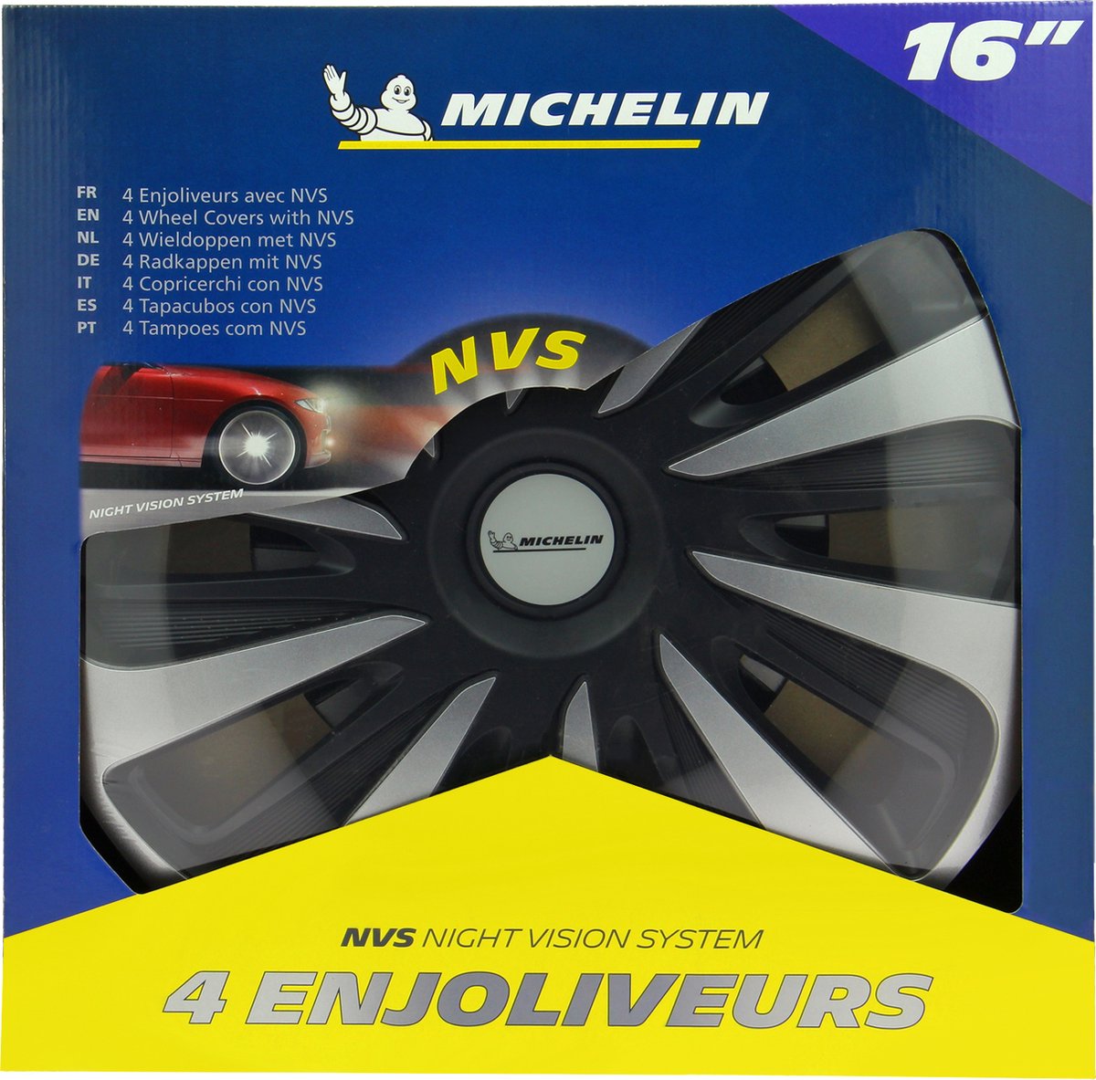 4 enjoliveurs MICHELIN NVS42 16 pouces Chrome MICHELIN - Enjoliveur