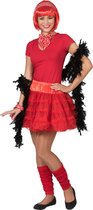 Pierros - Dans & Entertainment Kostuum - Fleurige Rode Petticoat Karina - Vrouw - Rood - One Size - Carnavalskleding - Verkleedkleding