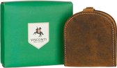 Visconti Muntgeld portemonnee - Lederen Kleingeld Portemonnee - Leer - Heritage Collectie - Olie bruin