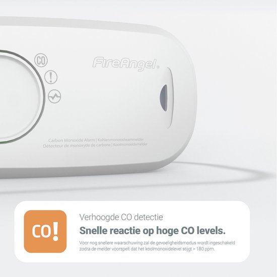 FireAngel Koolmonoxidemelder Tweeverpakking FA6813 CO Melder Werkt Op Aa Batterijen Sensor Draagbare Meter Voor Reis Koolstofmonoxide Met Testknop 2068601894