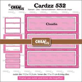 Crealies Cardzz Frame & Inlay Claudia Rechthoek