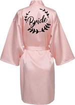 bride gewaad roze M/L - trouwen -bruid - badjas