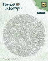 TXCS012 Texture Clear Stamps Flower Power - Nellie Snellen stempel - motive stamps rond