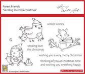 FFECS004 Nellie Snellen Clear stamp - stempel kerst - Forest Friends - Christmas - bosdieren egel haas vos vogel kerstmis