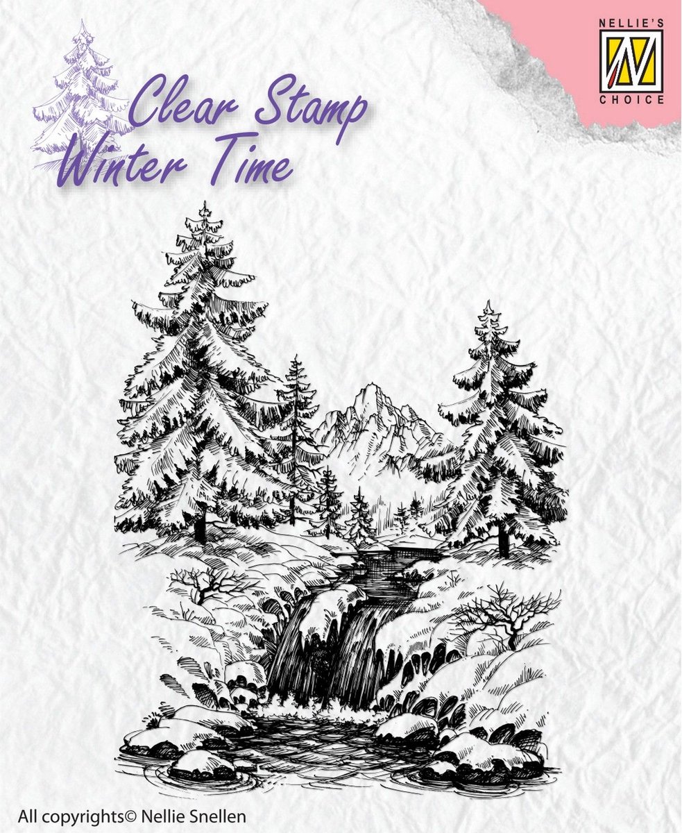 Nellies Choice stempel - Winter Time Winter waterval WT004 | bol.com