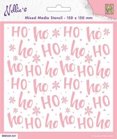 Nellie Snellen Stencil A6 Size Christmas Backgrounds Ho Ho