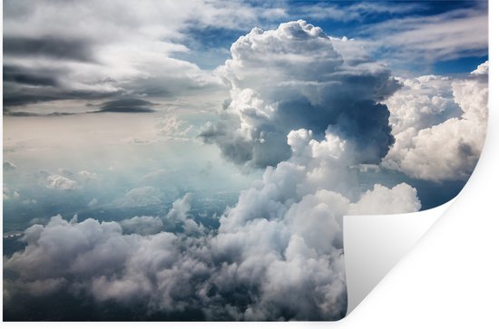 Stickers muraux - Nuageux - 60x40 cm - Feuille adhésive