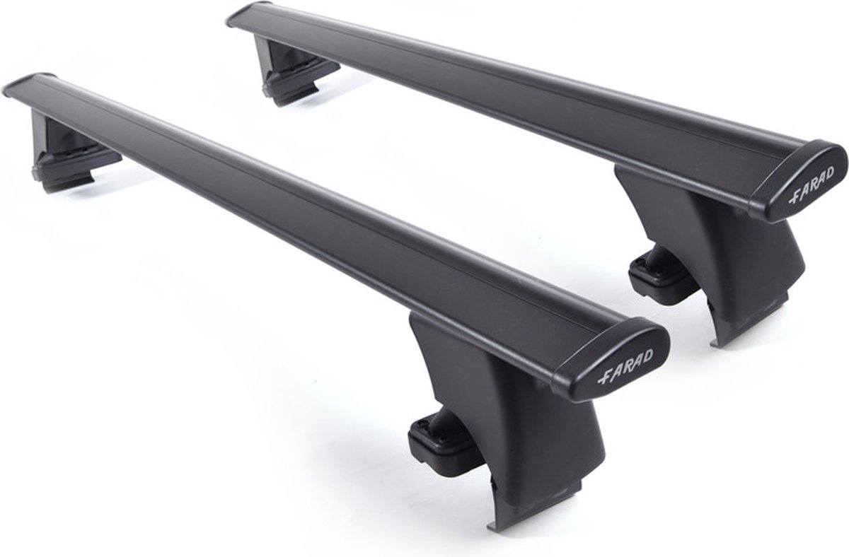 Dakdragers geschikt voor de Toyota Corolla Verso 2004 t/m 2009 glad dak - Aluminium - Hoog laadvermogen 100kg - Wingbar - Zwart - Merk Farad