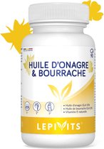 Teunisbloem & Borage Olie | 90 capsules | Beschadigde Huid | Uitgedroogde Huid | Bestrijding van huidveroudering | Made in Belgium | LEPIVITS