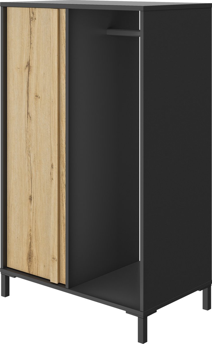 Armoire - modulable - 75x35x110 cm - blanc noir