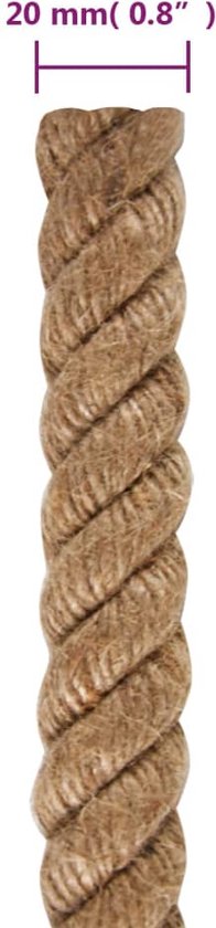 vidaXL Corde 25 m de long 20 mm d'épaisseur Jute