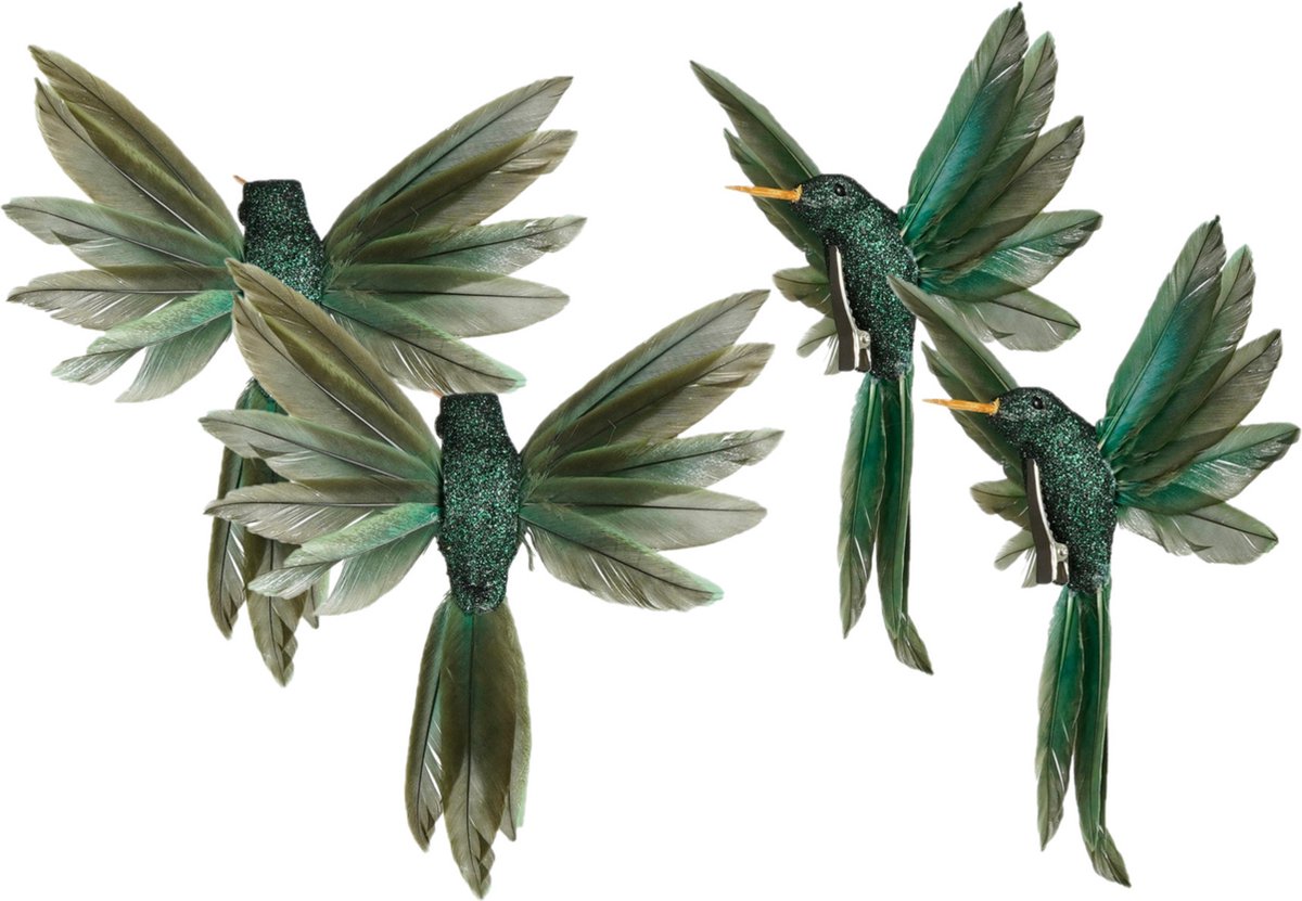 Décoration sapin verre soufflé colibri