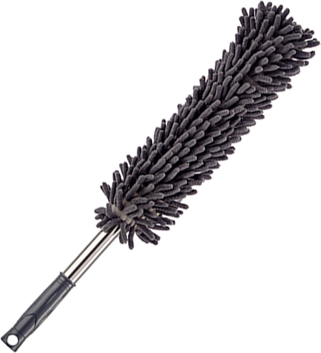 Goedkoopste Plumeau/duster metallic - microvezel - donkergrijs - 54 cm - Huis afstoffen