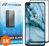 Mobigear Screenprotector geschikt voor OnePlus Nord Glazen | Mobigear Premium Screenprotector - Case Friendly - Zwart (3-Pack)