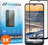 Mobigear Screenprotector geschikt voor Nokia 5.3 Glazen | Mobigear Premium Screenprotector - Case Friendly - Zwart (3-Pack)
