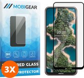 Mobigear Screenprotector geschikt voor Nokia X20 Glazen | Mobigear Premium Screenprotector - Case Friendly - Zwart (3-Pack)